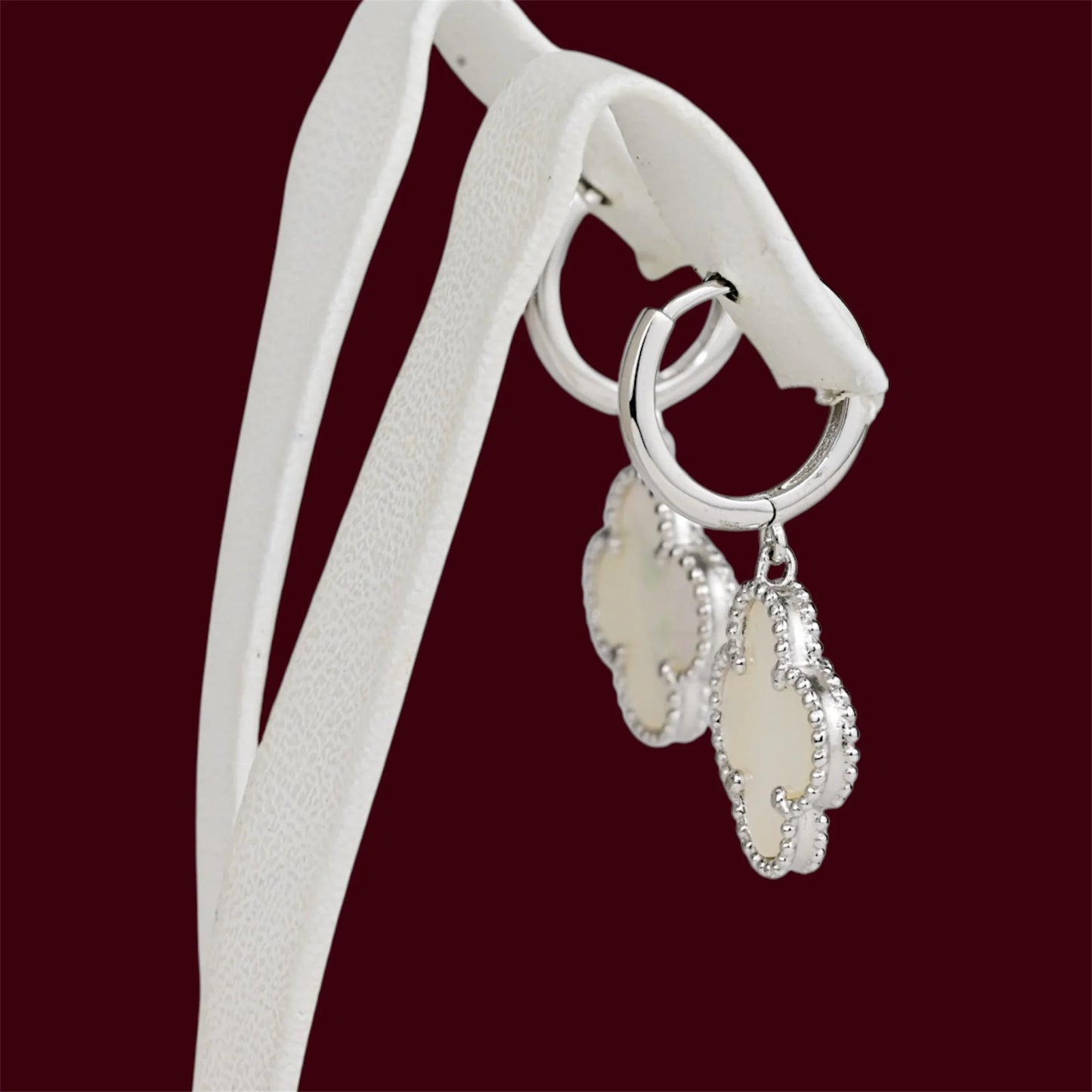 Silver 925 Clover Earrings