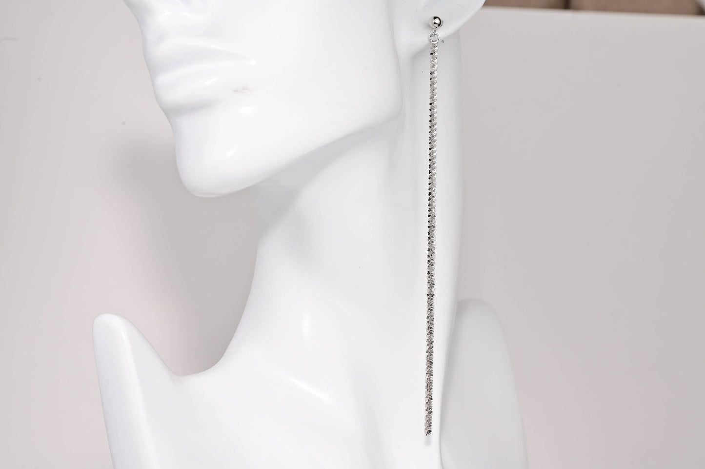 Silver Dangle Earrings Studs