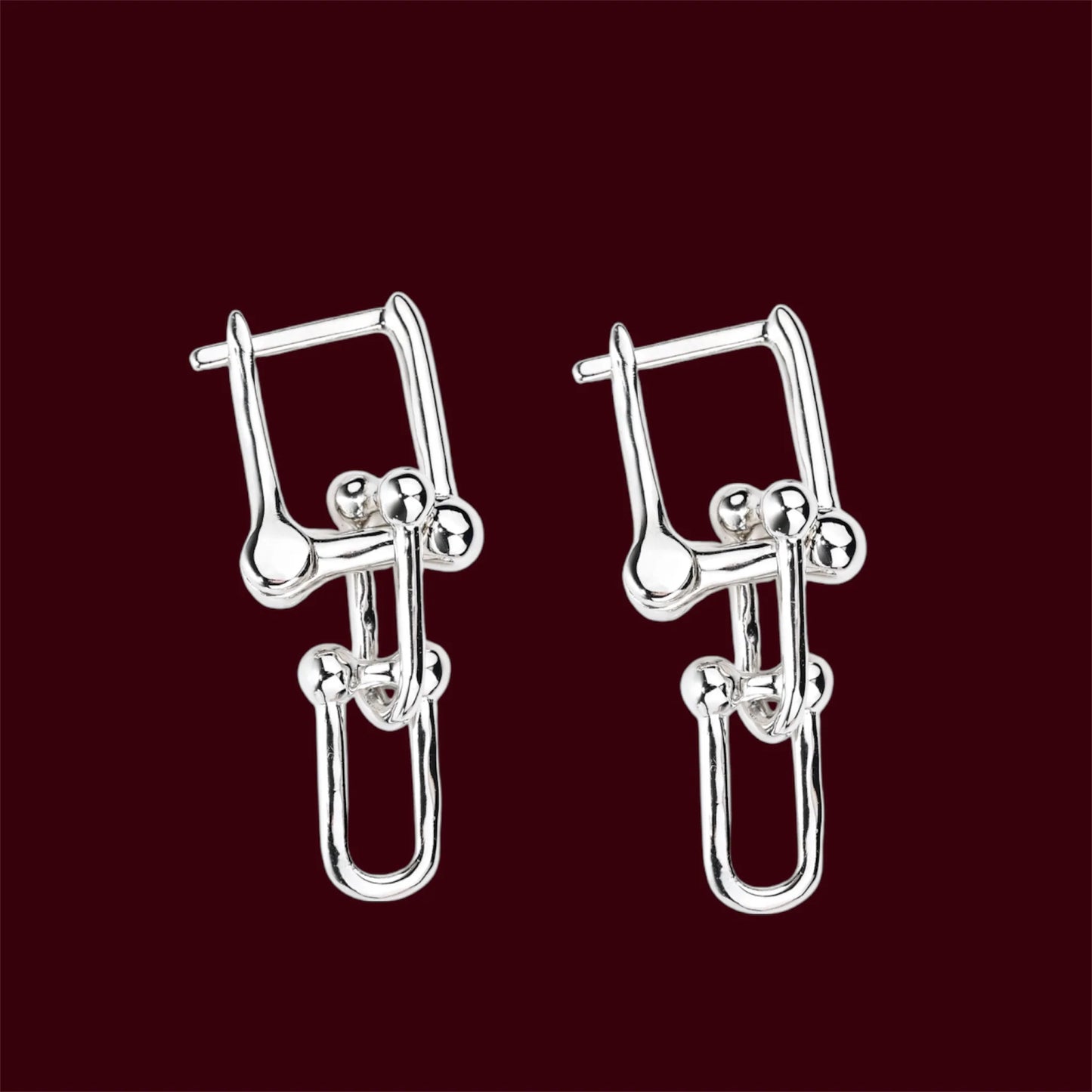 Silver 925 Chain Earrings