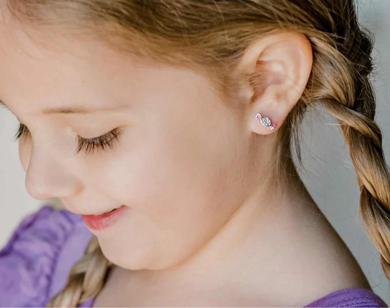 Candy Silver Kids Earrings