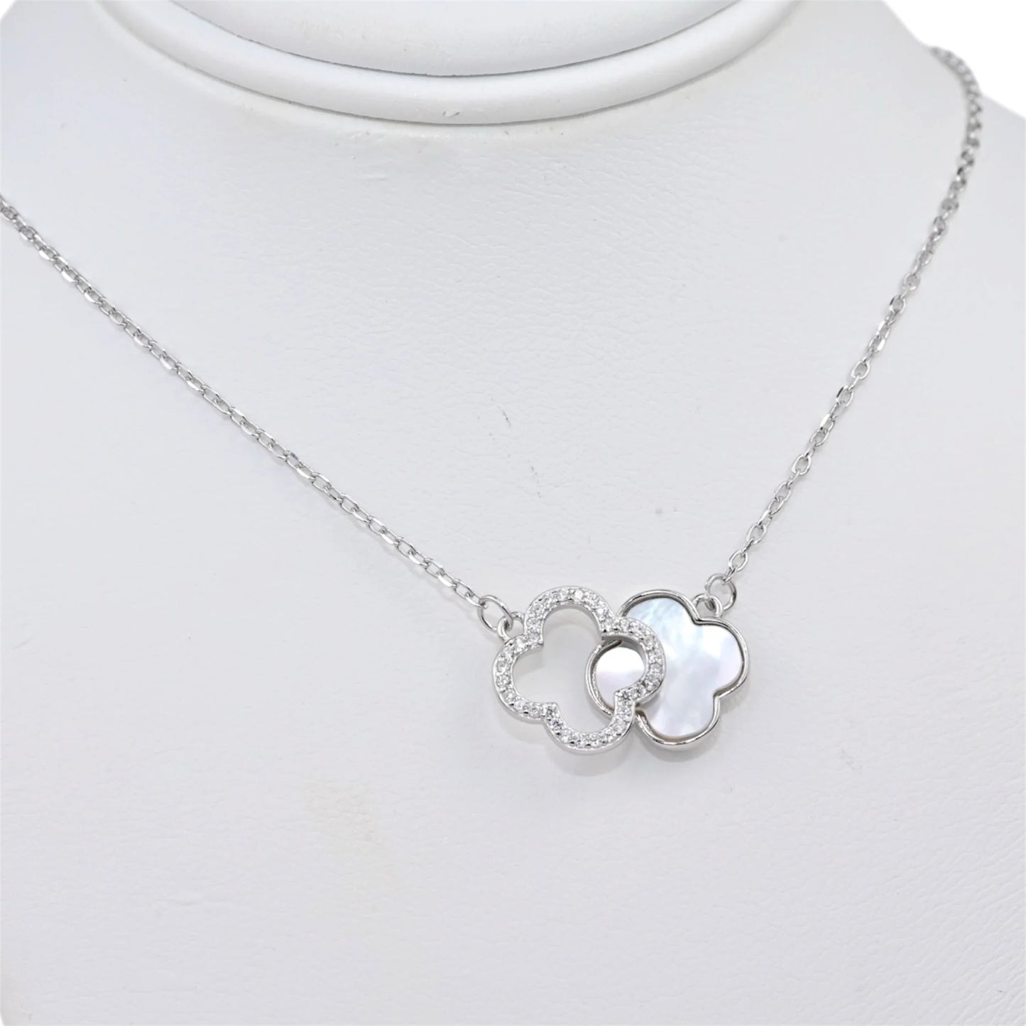 Silver Necklace with Mother of Pearl Pendant