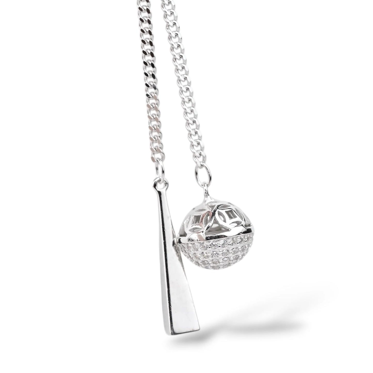 Silver Necklace Tie