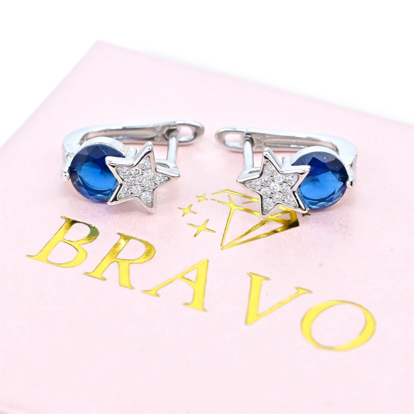 Silver Earrings Stars
