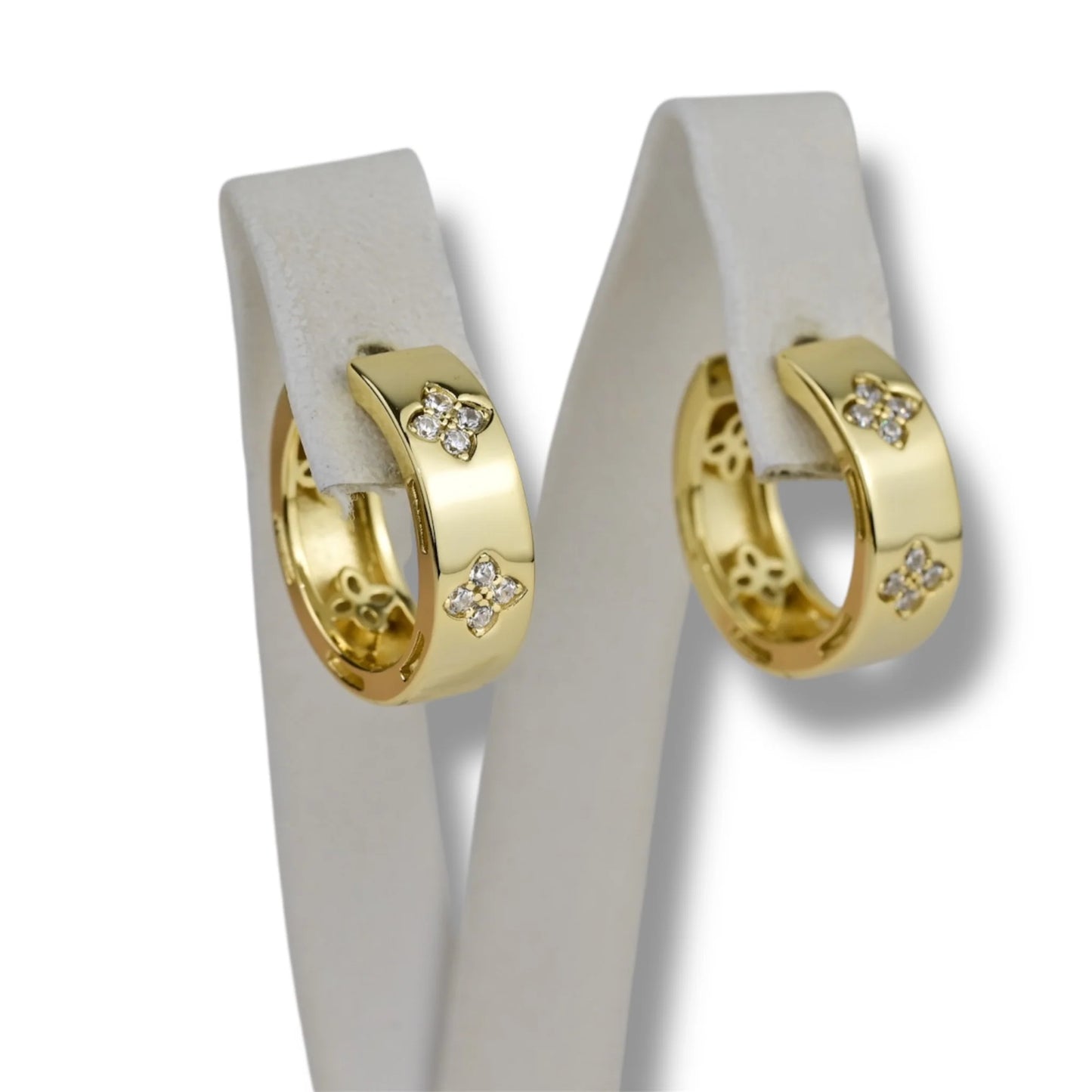 Silver 925 Gold Plated Hoops Earrings