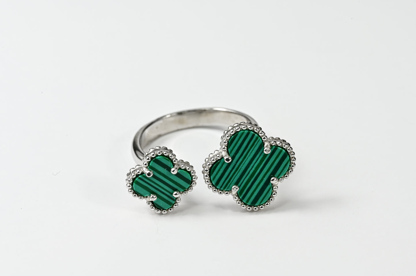 Ring Clover Malachite