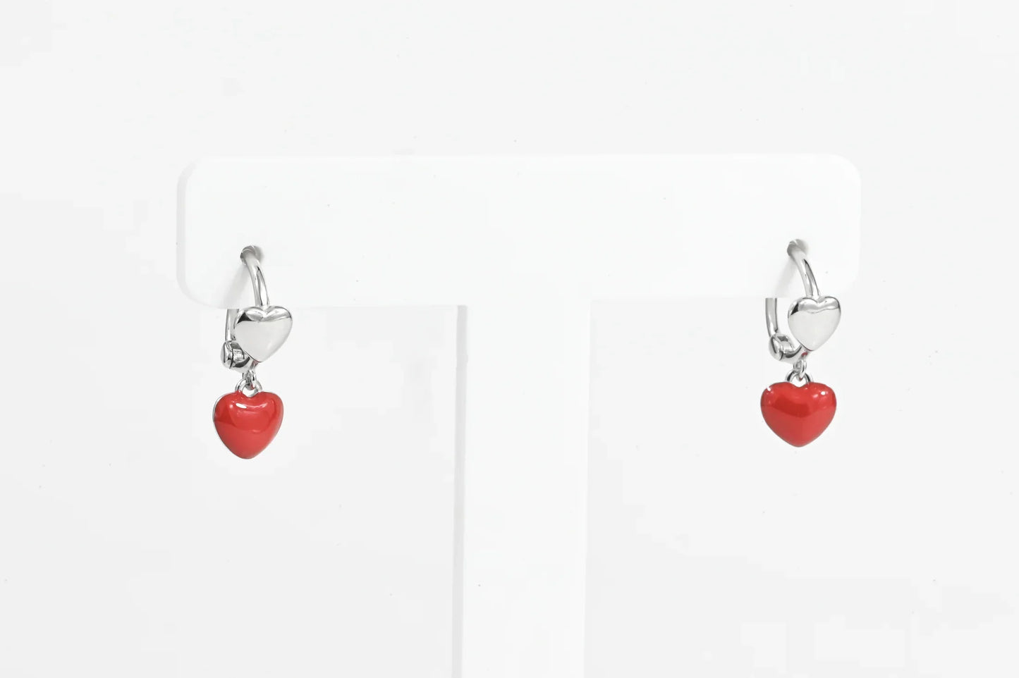 Silver Kids Earrings Love