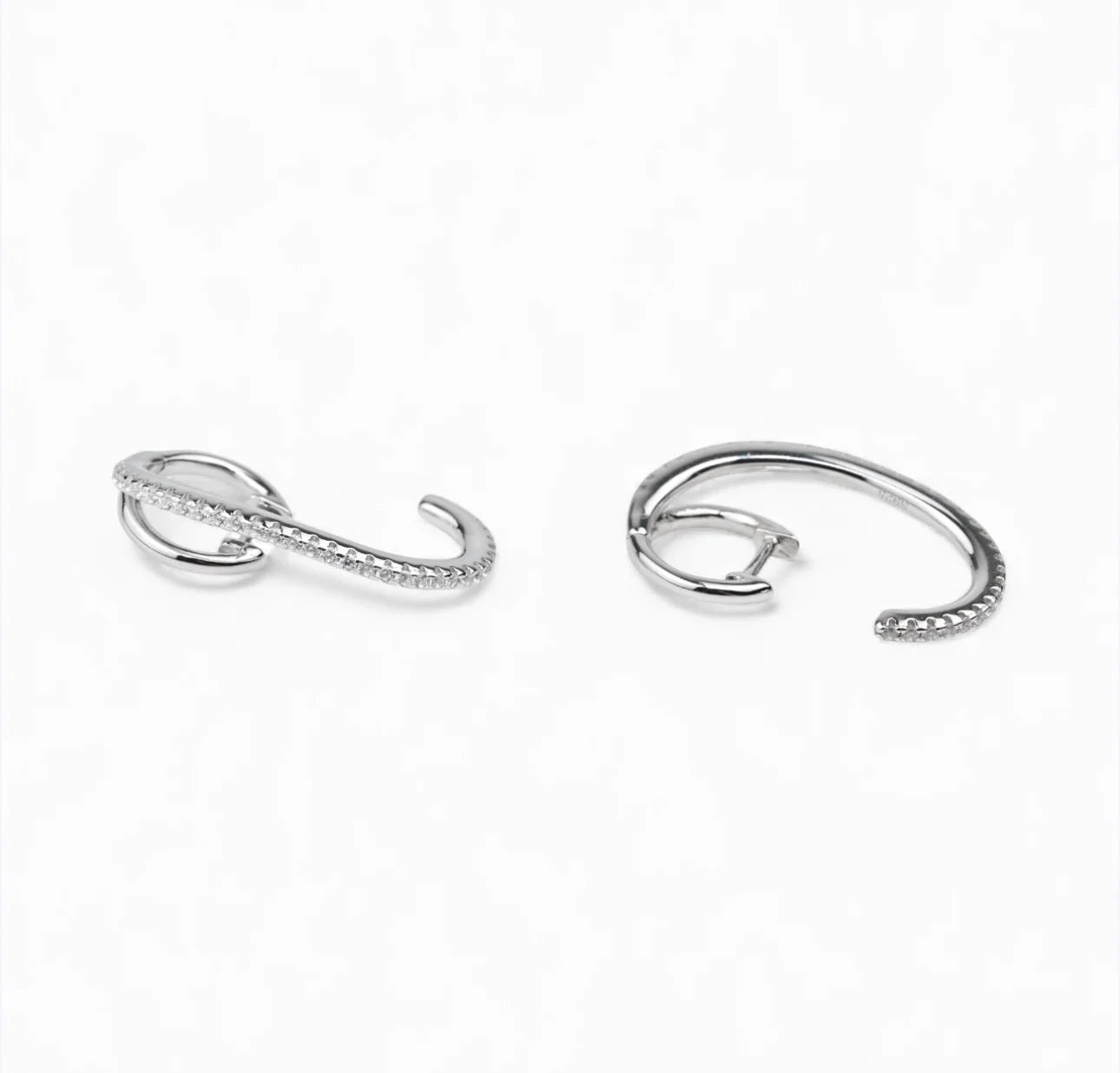 Silver Earrings Cuff