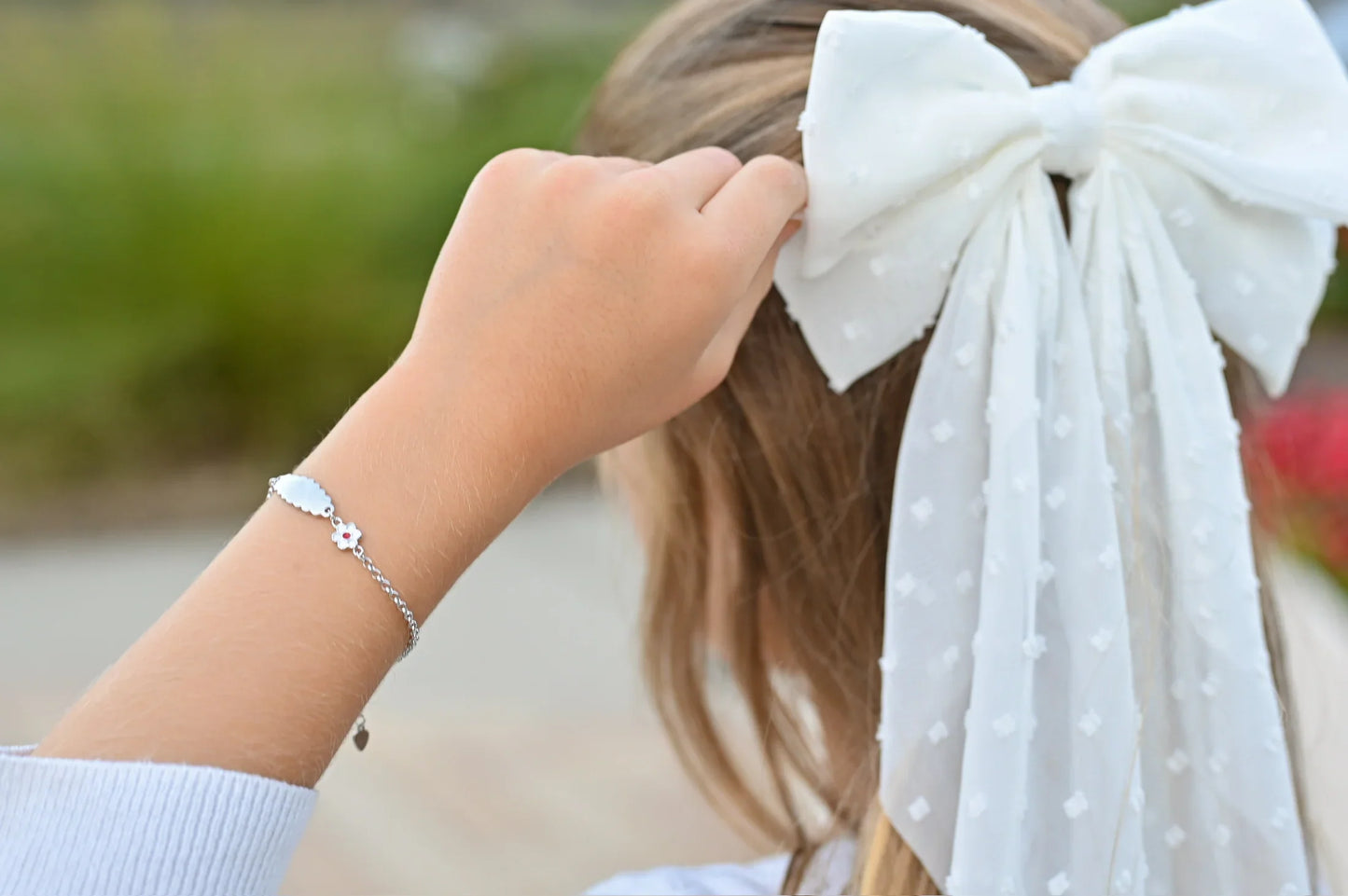 Kids Silver Bracelet Flower
