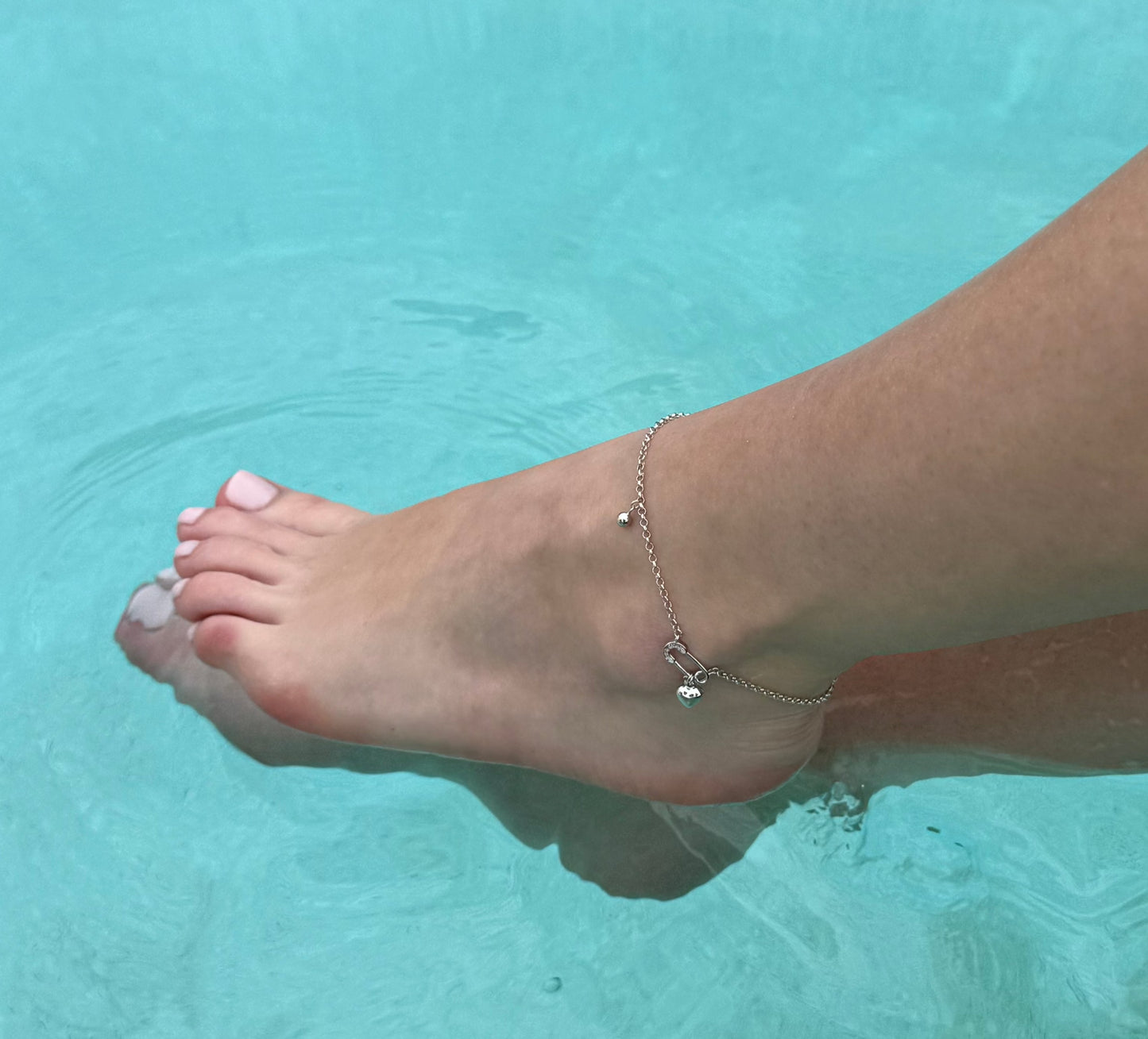 Heart Pin Anklet