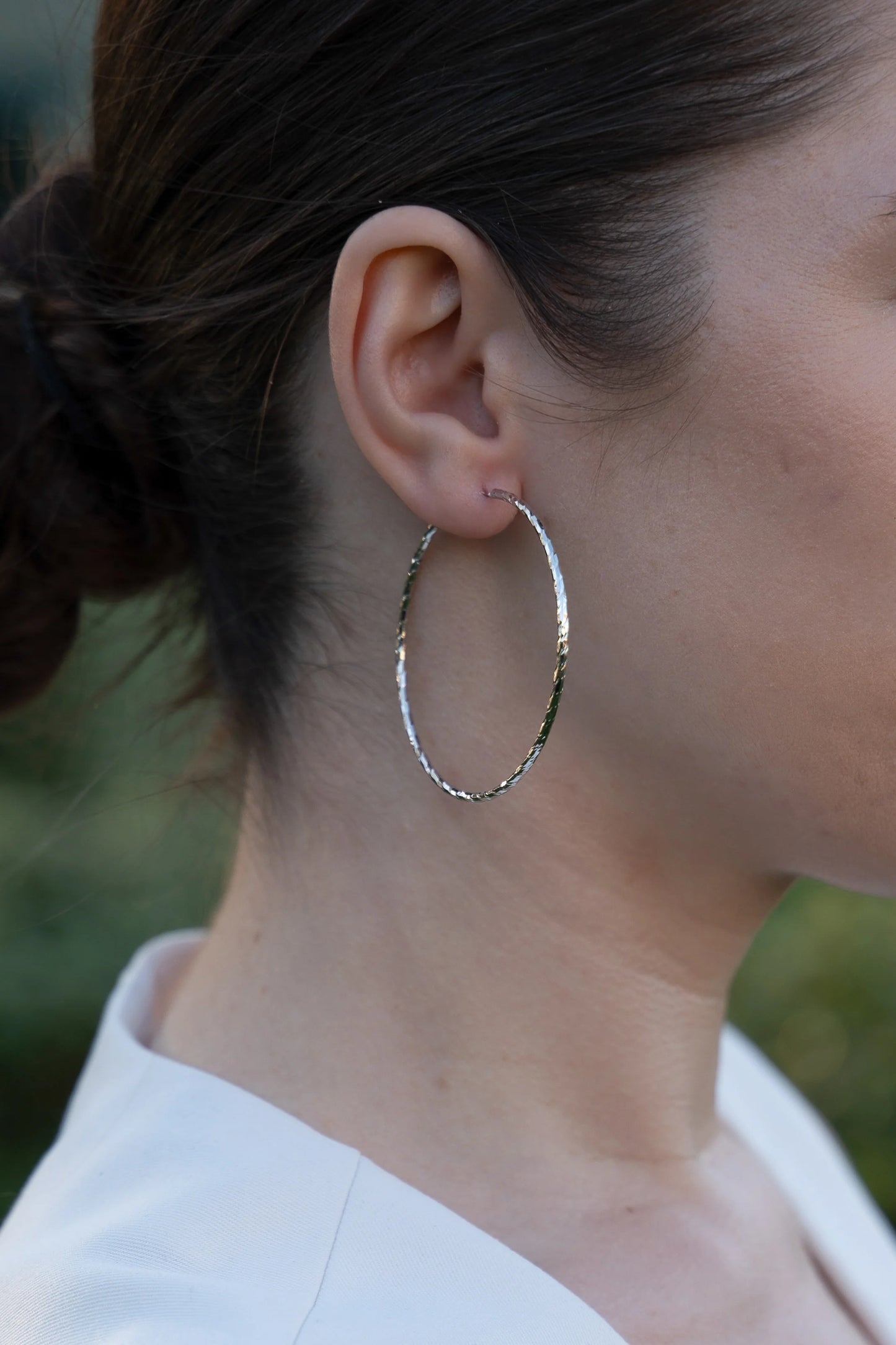 Hoops Silver Earrings (Different Sizes available)