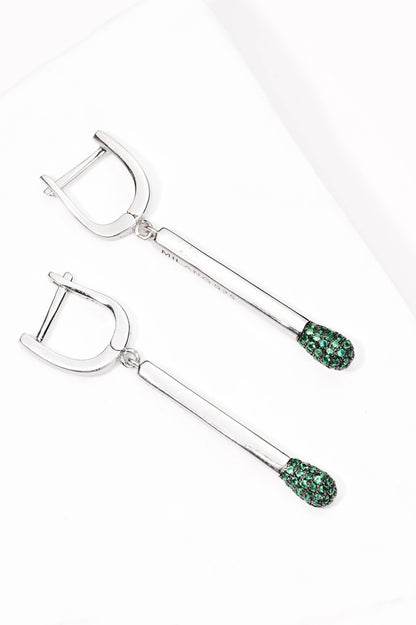 Silver Set Match with Green Zirconia Stones