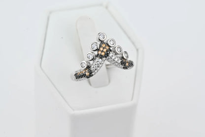 Silver Set Earrings and Ring