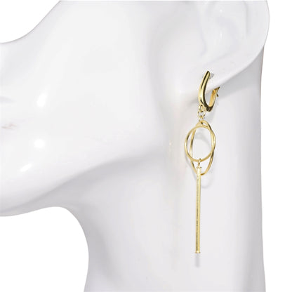 Silver Dangle Earrings Yellow Gold Plated