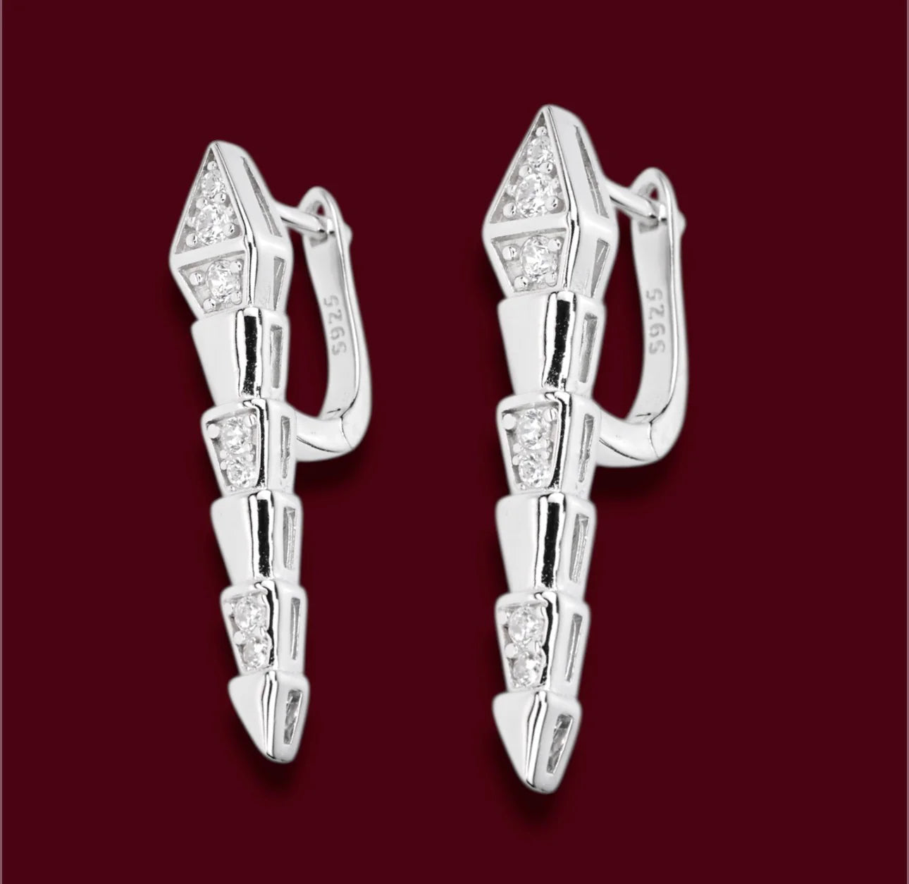 Silver Set Snake (Earrings & Pendant)
