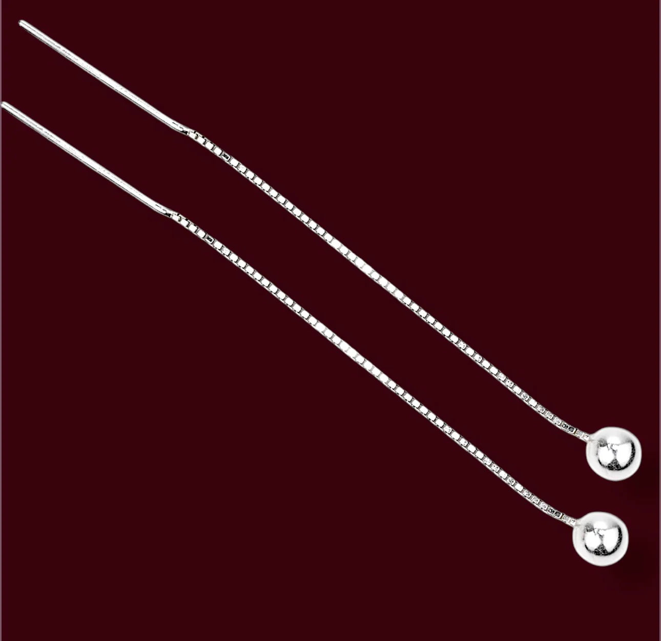Silver Thread Earrings