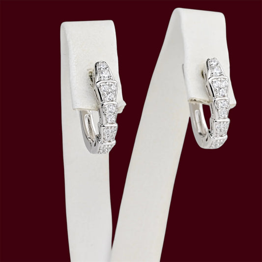 Silver Earrings Snake