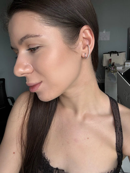 Silver Earrings Cuff