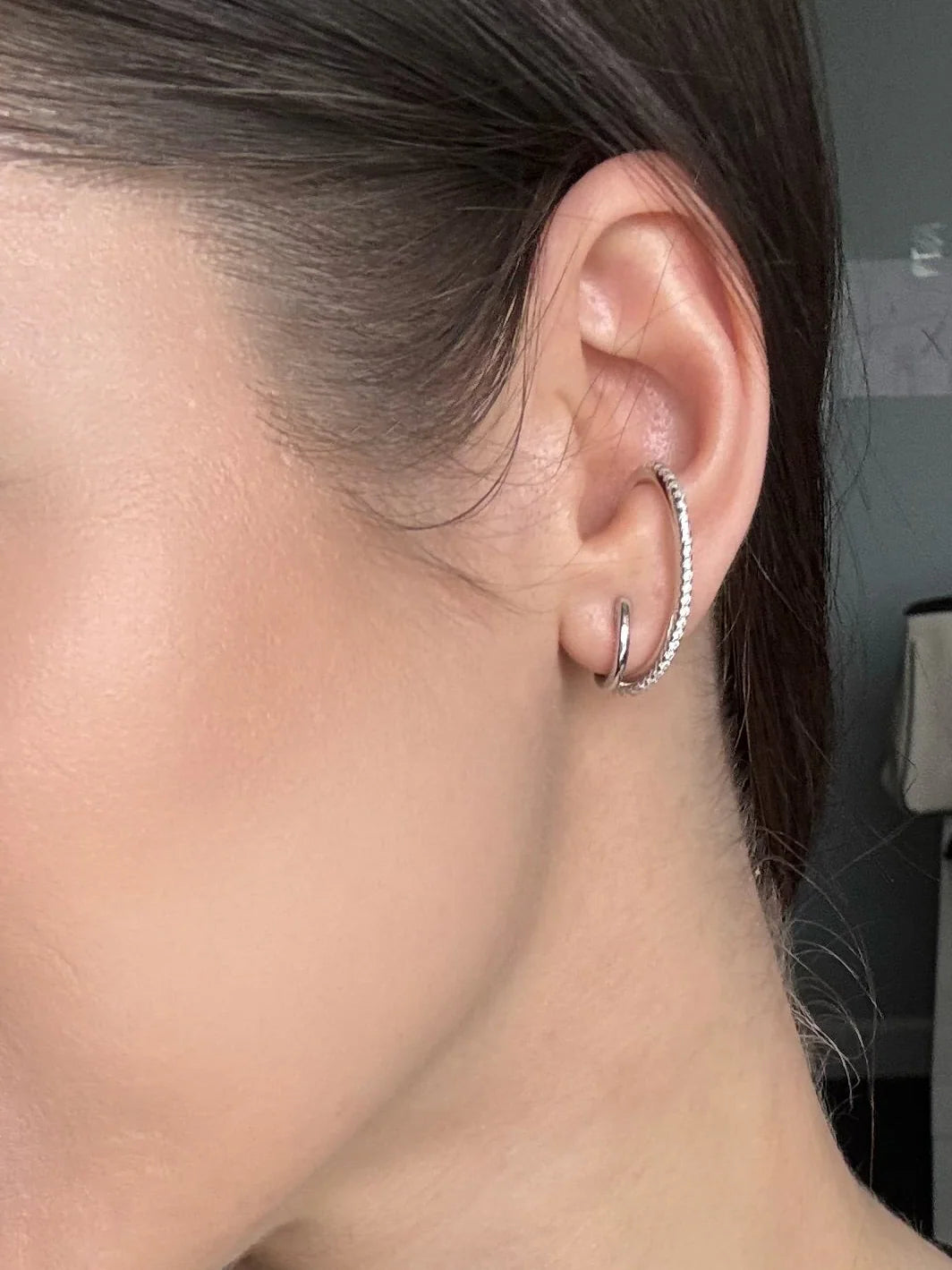 Silver Earrings Cuff