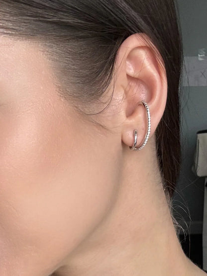 Silver Earrings Cuff