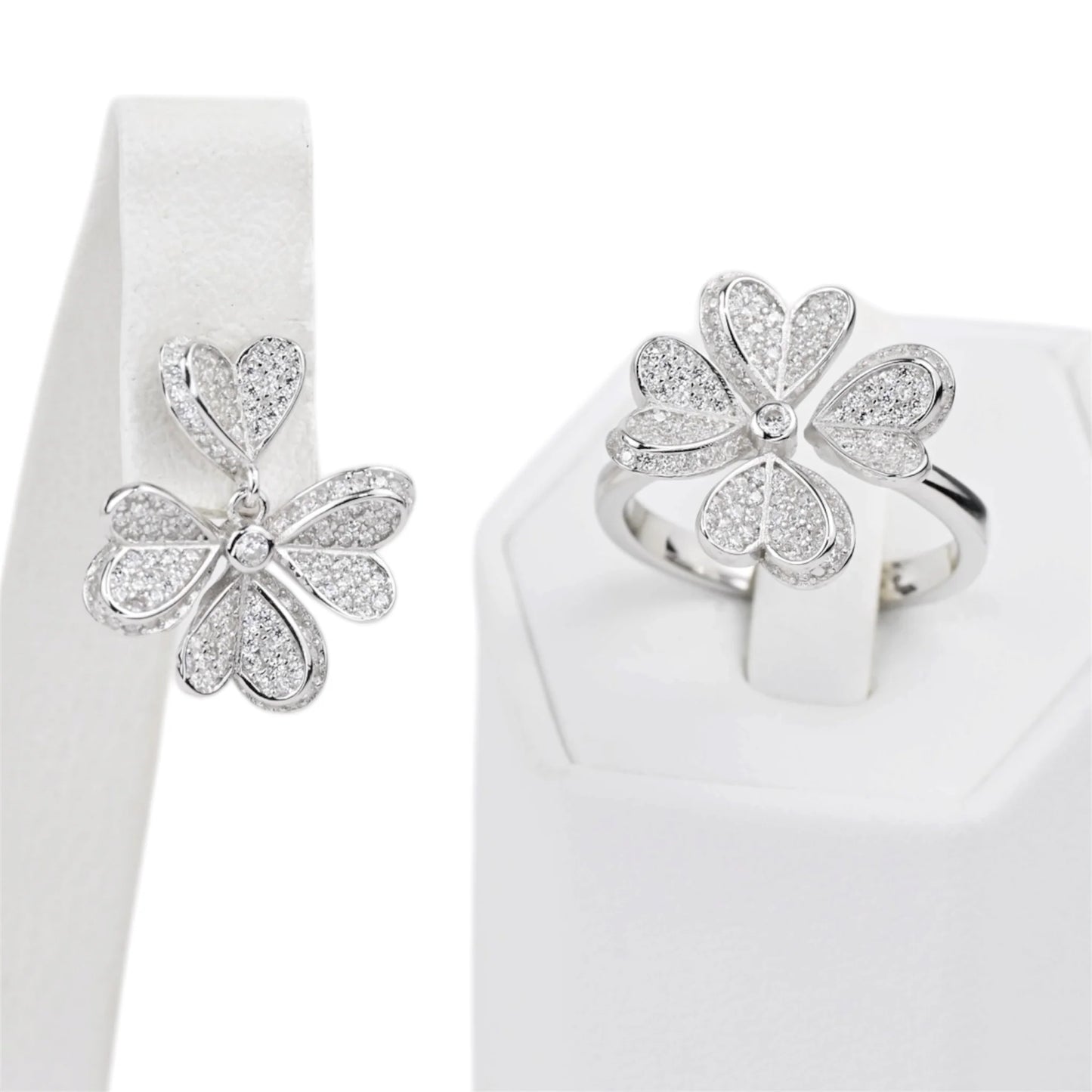 Silver Set Flowers