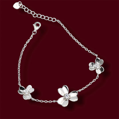 Bracelet Silver 925 Flowers