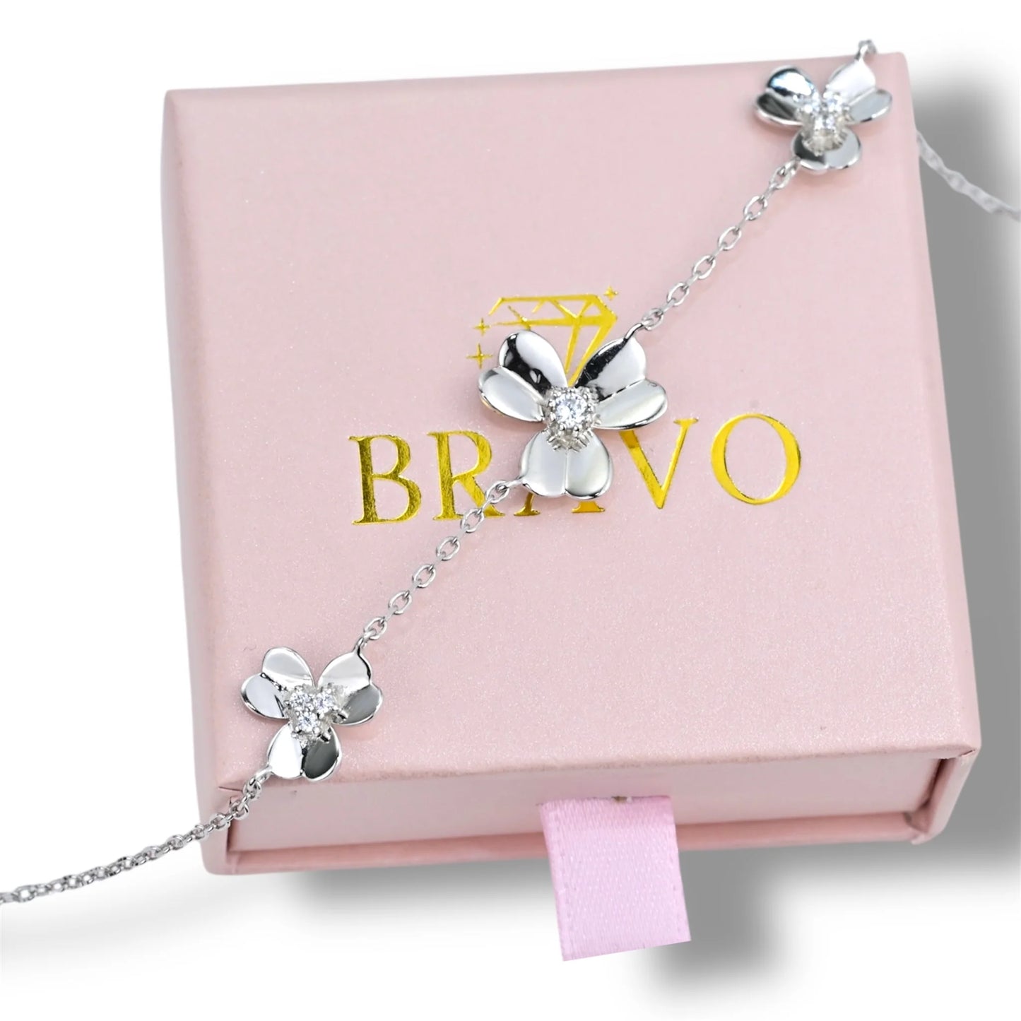 Bracelet Silver 925 Flowers