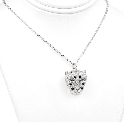 Silver Necklace Panther