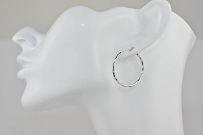 Hoops Silver Earrings (Different Sizes available)