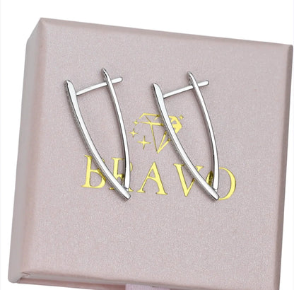 Silver Earrings with Zirconia stones