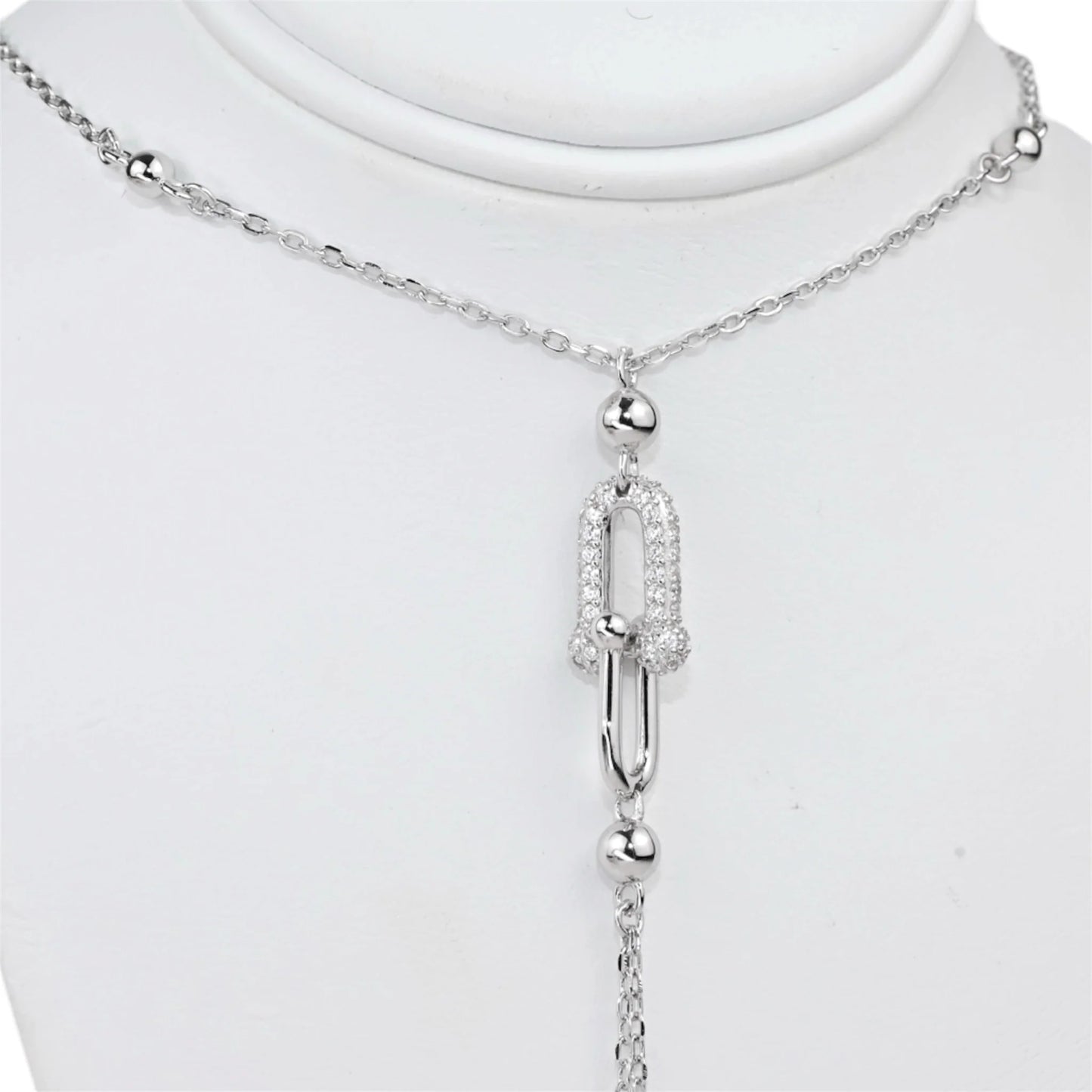 Silver Necklace Tie