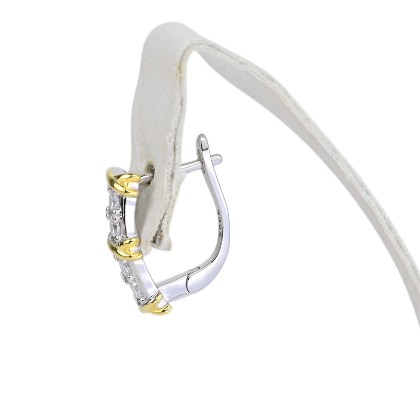 Silver Earrings with Gold Plated