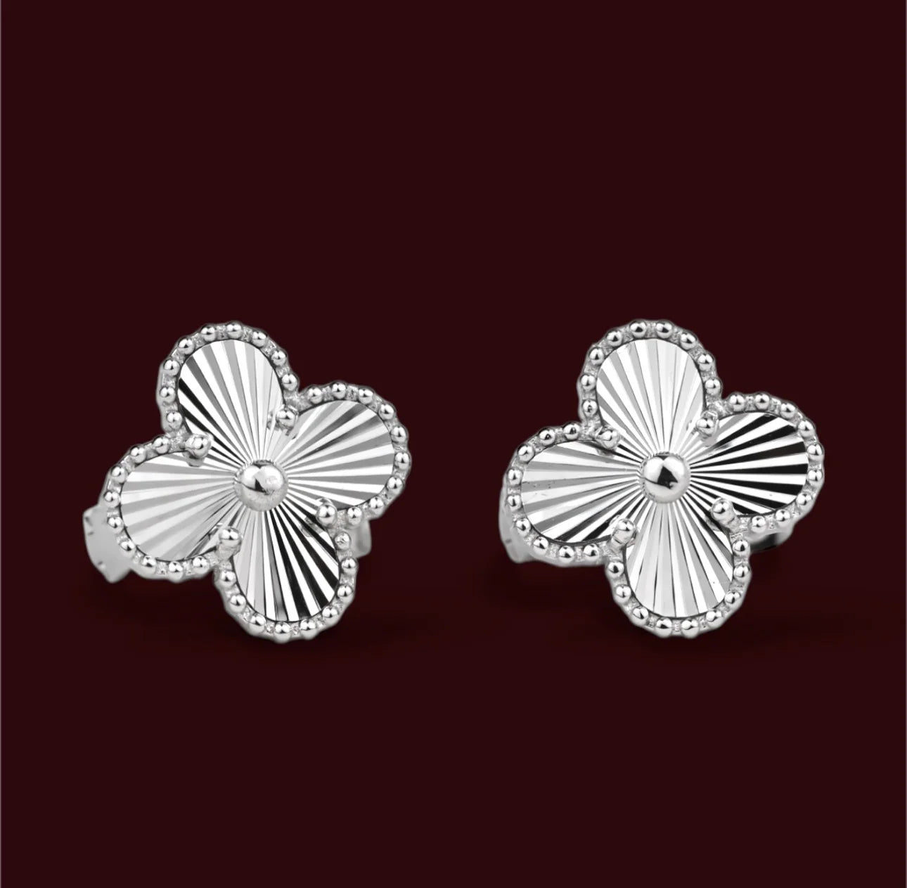 Clover Silver Earrings