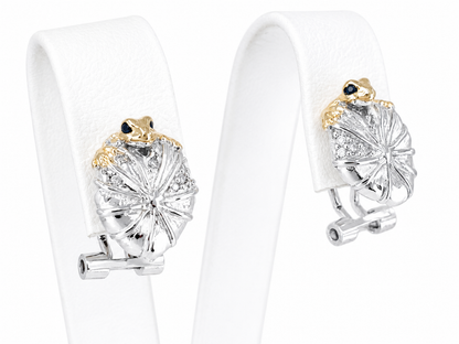 Little Golden Frog Jewelry Set (Earrings and Pendant)