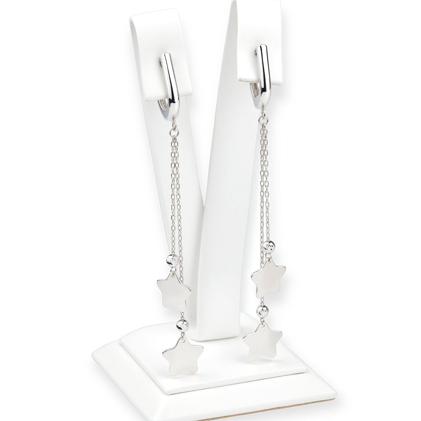Silver Dangle Earrings stars