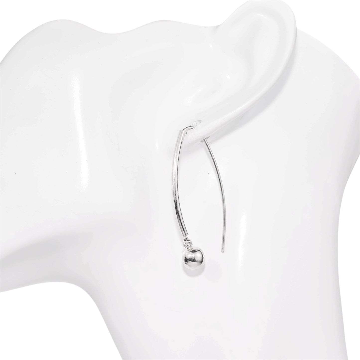 Silver Earrings Ball