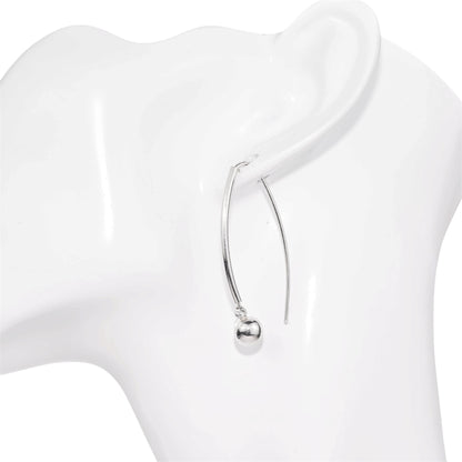 Silver Earrings Ball