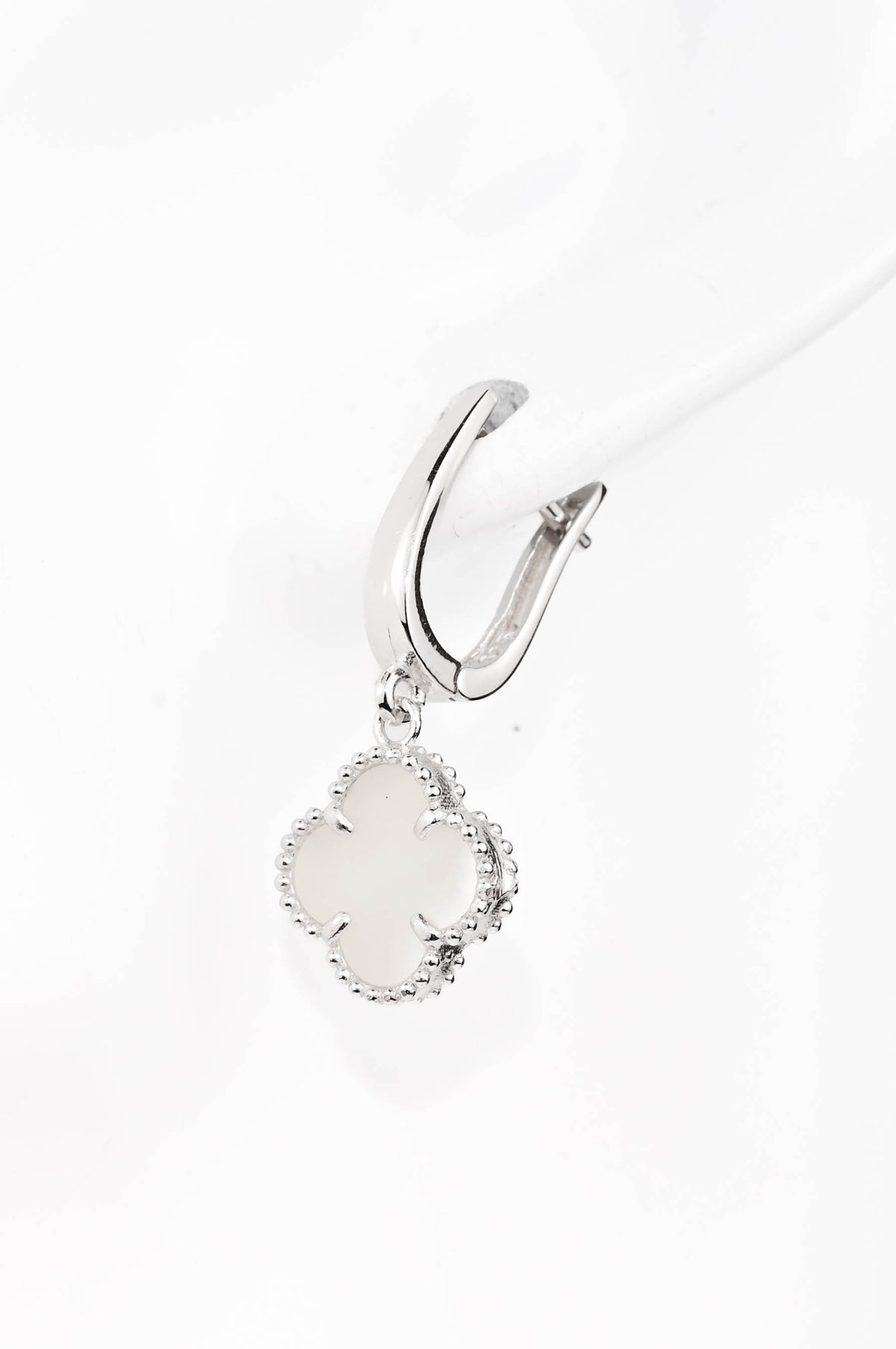 Silver Earrings Clover Mother of Pearl