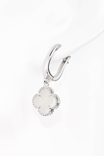 Silver Earrings Clover Mother of Pearl