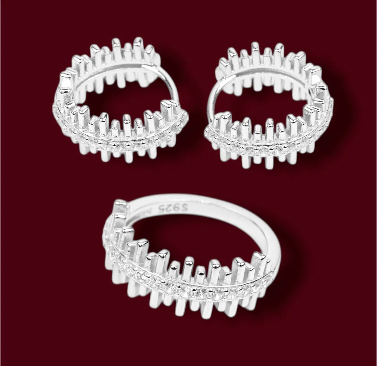 Silver Zirconia stones Set