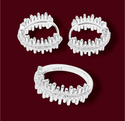 Silver Zirconia stones Set