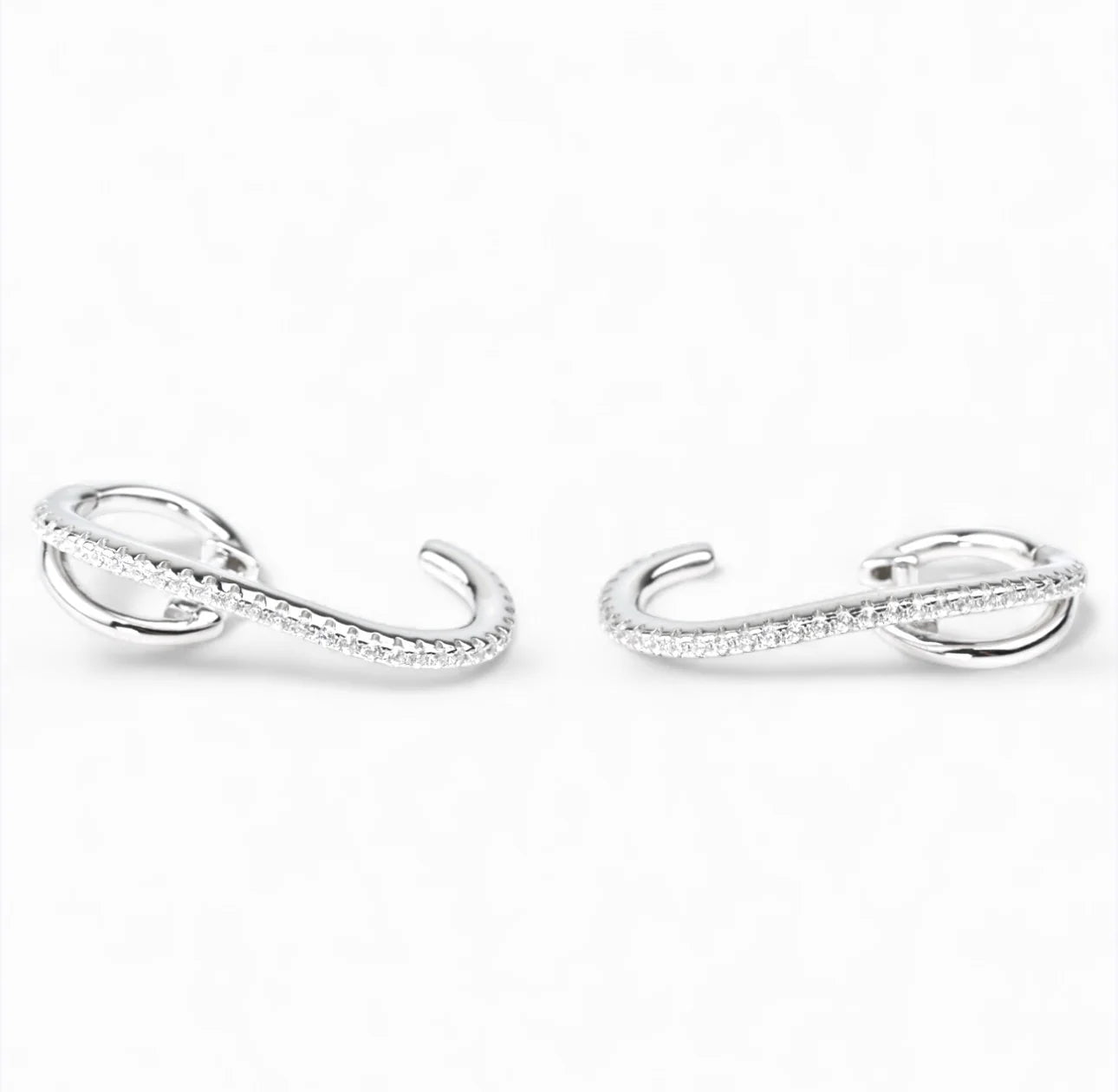 Silver Earrings Cuff