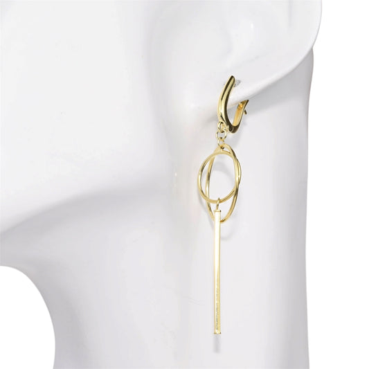 Silver Dangle Earrings Yellow Gold Plated