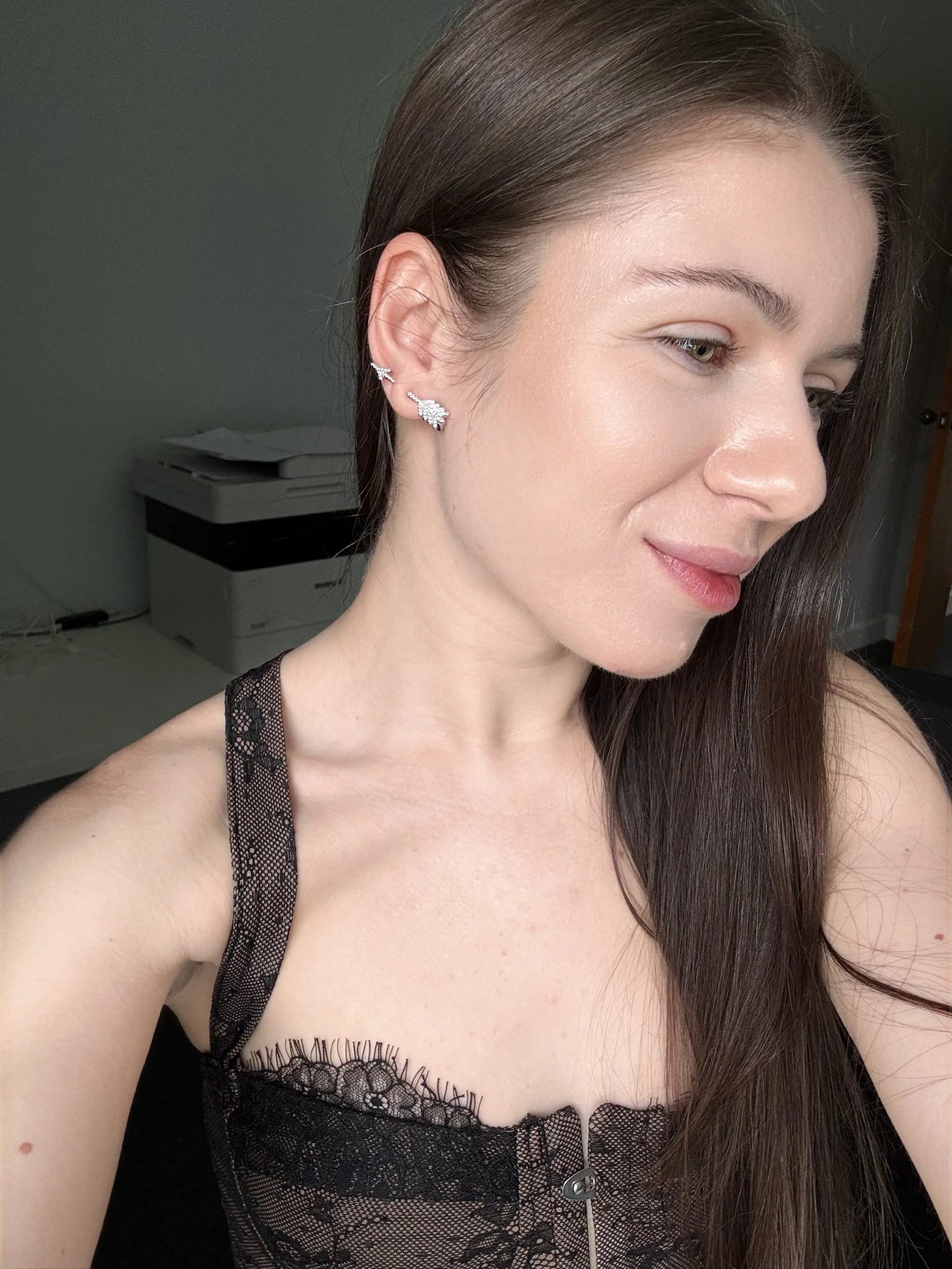 Silver Earrings Cuff
