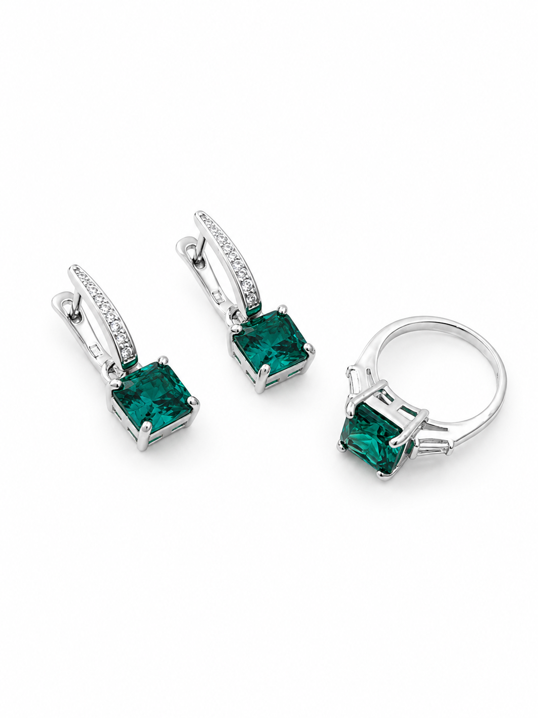Set Green Zirconia stones Green Quartz