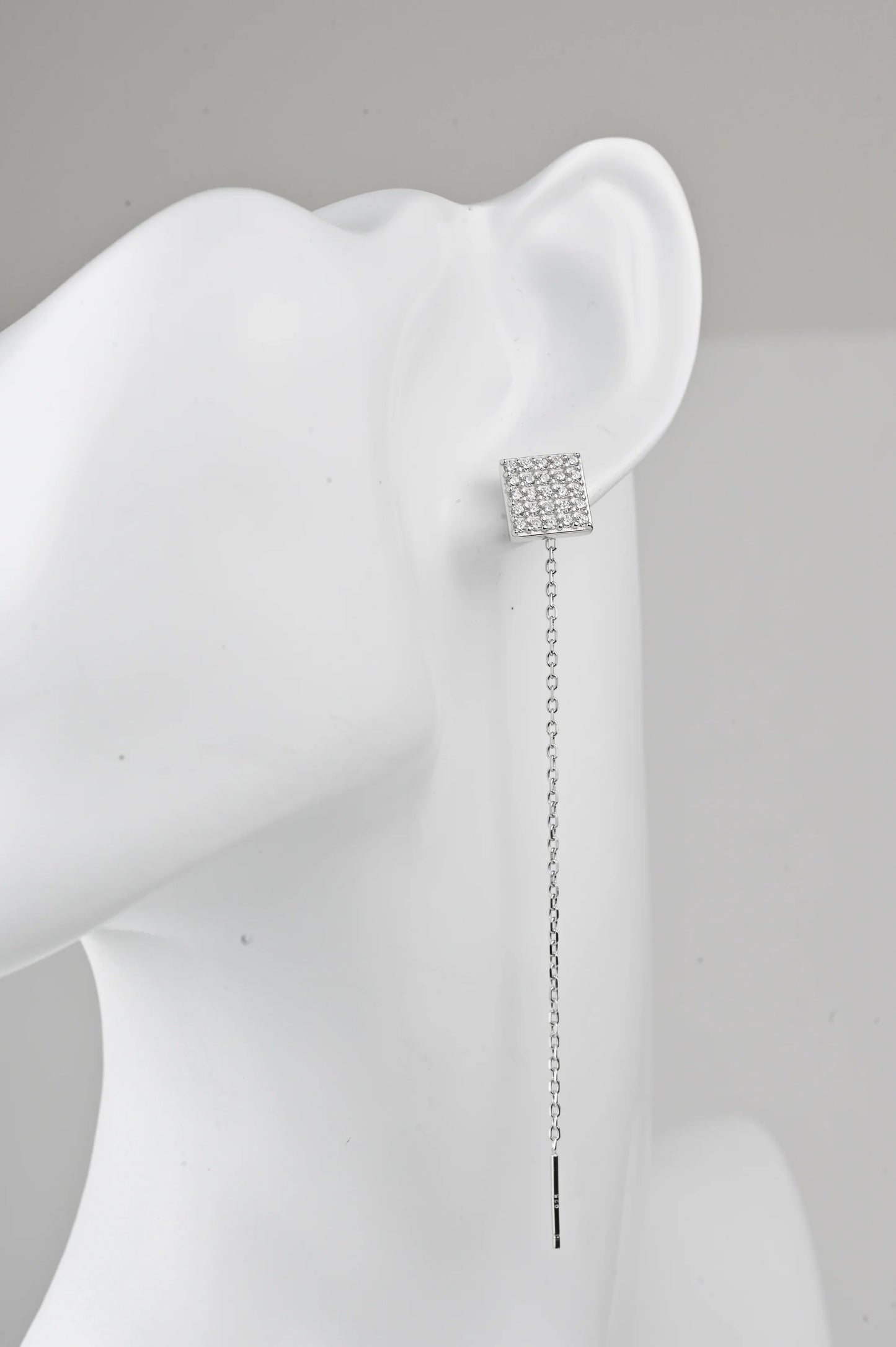 Threads Silver Earrings
