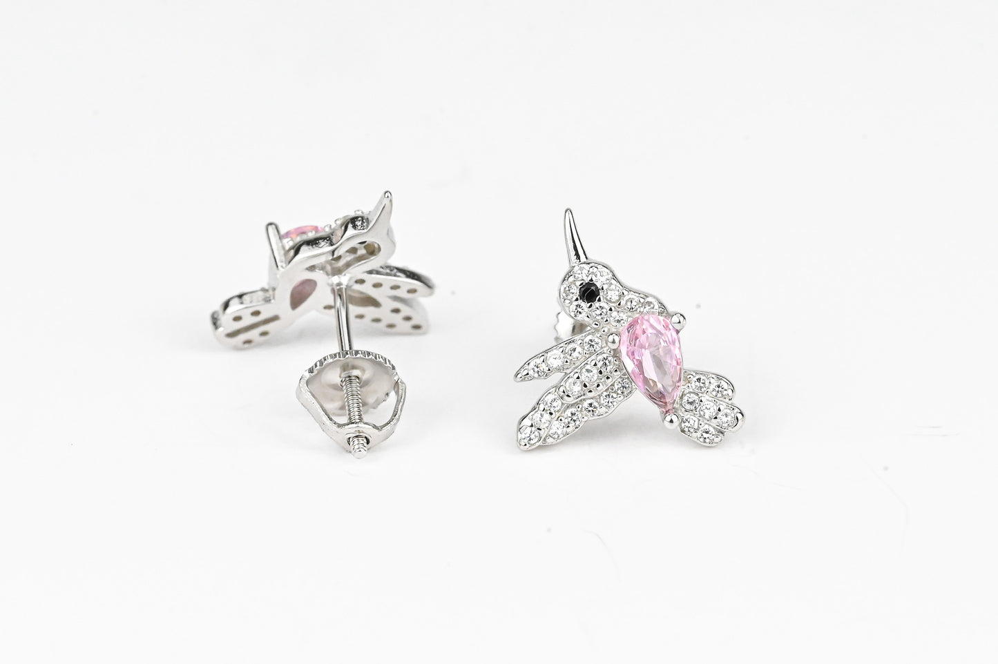 Silver Kids Stud Earrings Bird