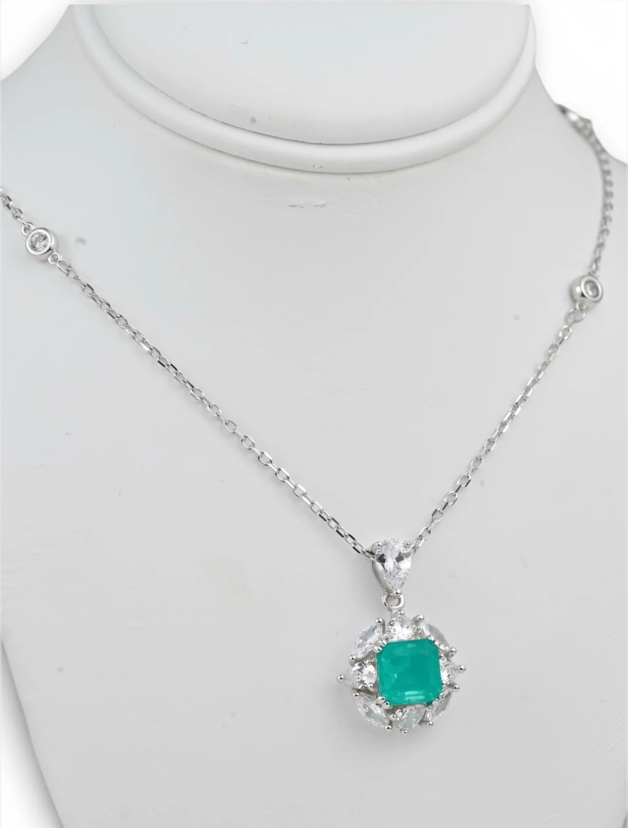 Silver Set Earrings, Necklace and Ring