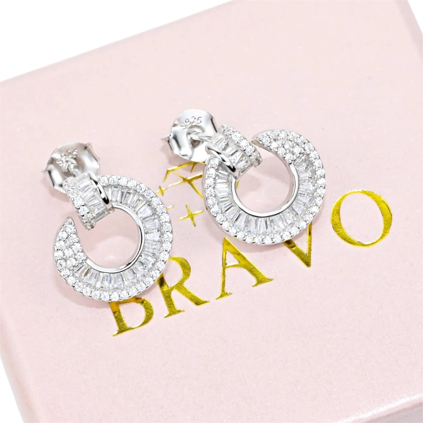 Silver Earrings Nails