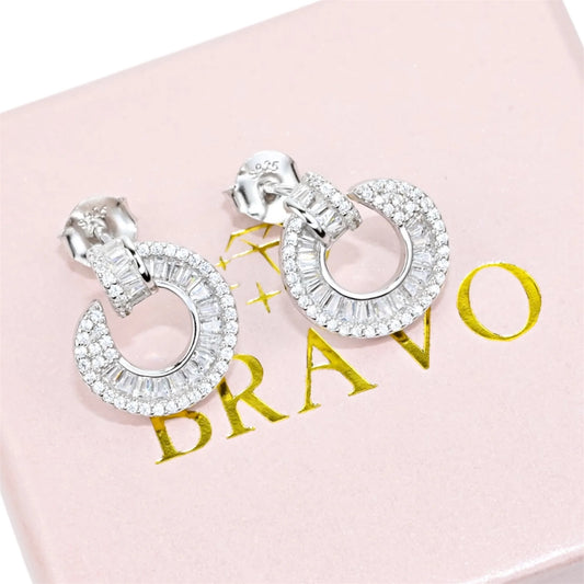 Silver Earrings Nails