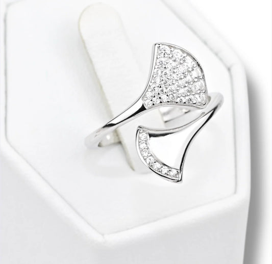 Silver Set with Zirconia stones (Earrings, Ring, Pendant)